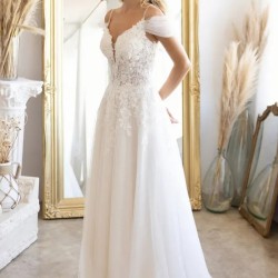 Off the shoulder A-line